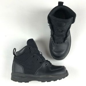 Nike Manoa Leather Textile Boys Black ACG Boots Youth Kids Shoes 613547-001